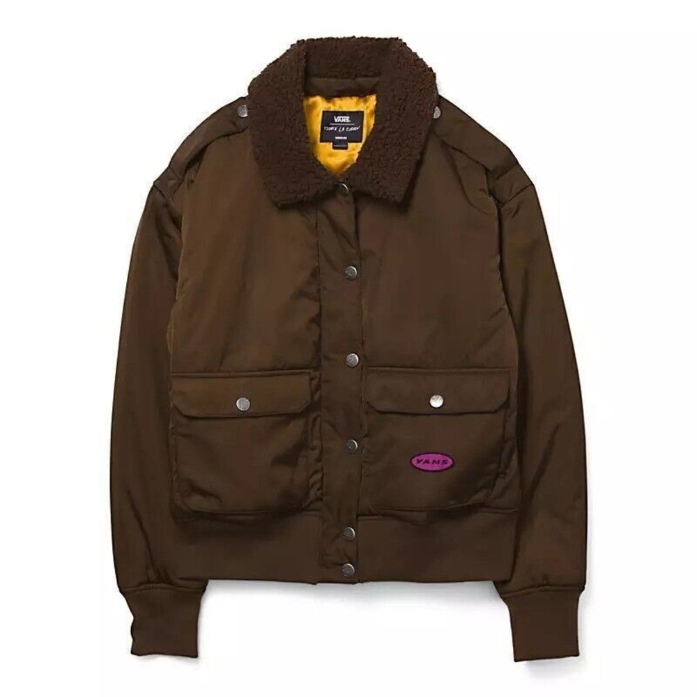 Vans Women's Brown Curren X Knost Bomber Jacket